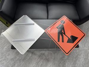 علامة إنشاء طريق مخصصة-علامة سلامة حركة المرور العاكسة من الألومنيوم 30*30 بوصة لعلامات التحذير على الطريق - Product Image 4