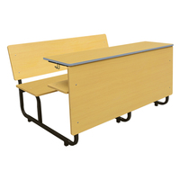 Atosun Chaise de bureau moderne en bois de haute qualité avec double siège de cafétéria pour étudiants