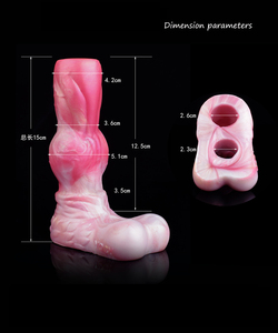 FAAK Silikon-Penishülle zum Tragen, Hundeknoten-Hohldildo, bunte Fantasy-Hülle, dehnbarer Penisvergrößerer, Sexspielzeug für Männer - Product Image 2