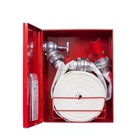 American 2.5 pouces Canvas Fire Hose Rack avec valve de bouche d'incendie Buse en plastique en laiton et armoire UL listed
