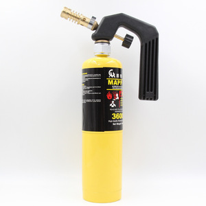 Antorcha Mapp con mango, cabezal de cobre, interruptor único, llama recta, 1800°C, para soldar con gas licuado. - Product Image 2
