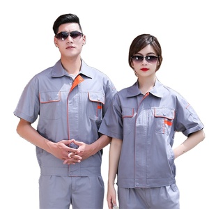 Wholesale Short Sleeve Workwear Uniform Polyester and Cotton Unisex Safety Jacket Suit Breathable Work Working Uniform - Product Image 1