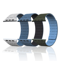 Correa de reloj magnética de silicona de dos colores RYB AP para Apple Watch 41mm 45mm 44mm 40mm 49mm 46mm pulsera