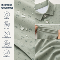 Chemise de bain résistante au chlore et à l'eau salée UPF 50+ à imprimé palmier, élégante, légère, séchage rapide, boutonnée, col chemise, pour piscine et tenue décontractée, OEM