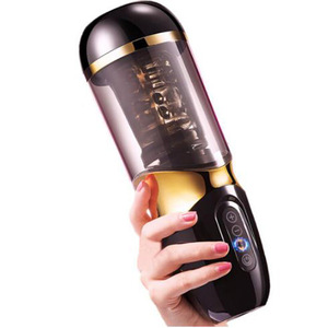 Caja personalizada gratis-taza de masturbación giratoria telescópica automática para hombres vagina de gato de silicona real masturbador para adultos Máquina Inteligente - Product Image 1