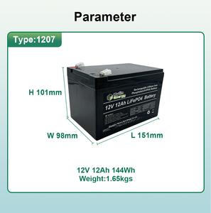 High Reliability Maintenance-Free Mylin Energy <b>12V</b> 12Ah Solid State <b>LiFePO4</b> <b>Battery</b> 3000 Cycles for Uninterruptible Power - Product Image 3