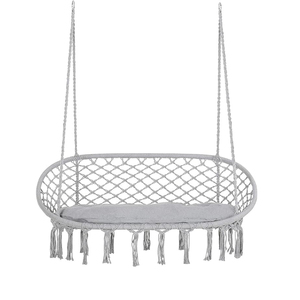 Grande balançoire en coton et <span class=keywords><strong>filet</strong></span> Portable hamac balançoire de jardin pour intérieur/extérieur Relax fonction sommeil profond - Product Image 4