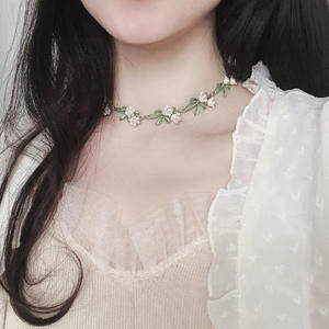 Conjunto de Joyería de Perlas de Agua Dulce con Diseño de Orquídea Blanca y Hoja de Lirio, Collar, Pulsera y Aretes, Gran Venta 2026 - Product Image 2