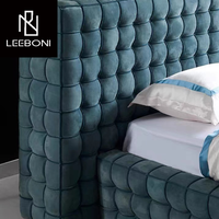 Vente en gros d'usine de meubles nouveau design de lit de luxe bas quantité minimale de commande lit king size villa king size rembourré design italien