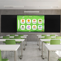Tableau numérique intelligent pour salle de classe, directement de l'usine, tableau blanc électronique nano 75 pouces, tactile IR 20 points, 4K Android/Windows 48MP
