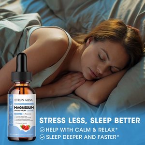 ETRUN ALISA Label pribadi Magnesium l-theanine Glycinate cairan Drop tenang tidur otot kaki kram stres kurang tidur lebih baik - Product Image 4