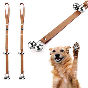 Campanas de cobre de longitud ajustable con cuero marrón, timbres de perro de cuero para Pomo de puerta Ideal para entrenamiento de orinal y señales al aire libre - Product Image 2