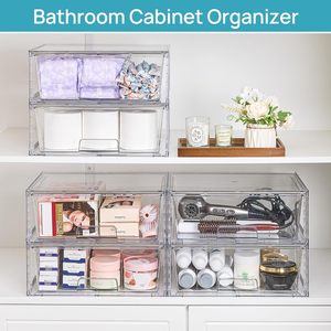 Shoe Storage Box Large Bins <b>Container</b> <b>Plastic</b> Magnetic Acrylic Transparent Black <b>clear</b> Stackable Custom logo Wholesale - Product Image 3