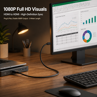 Câble vidéo HD 1080P PVC de 2 m avec logo personnalisé, haute qualité, mâle-mâle, haute performance
