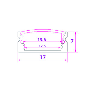 1707 LED dòng ánh sáng vỏ cứng dải ánh sáng bề mặt gắn kết 90 độ góc bên phải góc nhựa - Product Image 4
