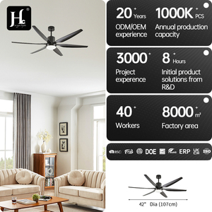 42-inch black ceiling fan lamp Dc motor modern decorative plastic blade Dc motor <b>light</b>-emitting diode ceiling fan with lamp - Product Image 4