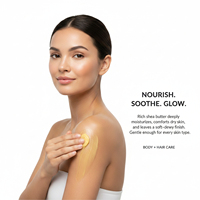 Crème hydratante à 100% Pure Vegan, bio, OEM, soin hydratant, à base de lavande, beurre corporel, camomille