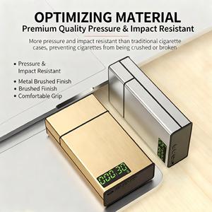 スマートタイムロックボックスタバコ用時間制御装置20個タバコケースUSB充電式金属シガーボックス禁煙を支援 - Product Image 4