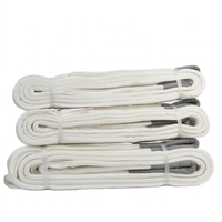Sangle de levage plate blanche avec boucles à œillets 7:1SF 3T WLL, sangles de levage pour grue, usage intensif, 3 tonnes