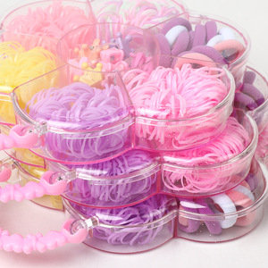 Lazo desechable de color caramelo para el cabello, banda pequeña de cuero, trenza para el cabello, Anillo para el cabello, combinación para niños - Product Image 3