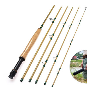 Canne à pêche à la mouche WIFREO 8 pieds 4WT en fibre de carbone légère pour la pêche en eau salée, rivière, lac, ruisseau, 87g, action rapide, portable - Product Image 2