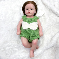 Poupée Reborn de 20 pouces, mignonne et réaliste, bébé prématuré, entièrement en silicone, corps en silicone solide, jouet doux, poupée de mode pour filles