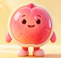 Boîte mystère personnalisée en forme de pêche, figurines miniatures en peluche super douce, PVC/EVA, résine plastique, certifié ASTM, cadeau personnalisé pour les fans de sport