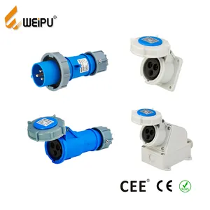 Conector Industrial resistente al agua IP67, 400V, 3/4/5 pines, montaje en Panel, 16A