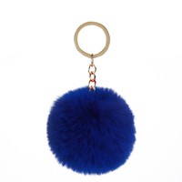 Porte-clés en fourrure synthétique douce et moelleuse de 5 cm, tendance