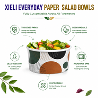 Usine XIELI en Indonésie, bols en papier jetables résistants à la graisse, adaptés au micro-ondes, avec motifs et logos personnalisés, qualité alimentaire.