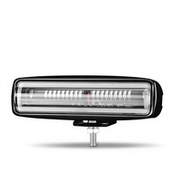 Feu de signalisation LED 7 pouces pour chariot élévateur, rouge et bleu, ligne droite, lampe de recul de sécurité, 12V, éclairage de travail externe pour chariot élévateur tout-terrain