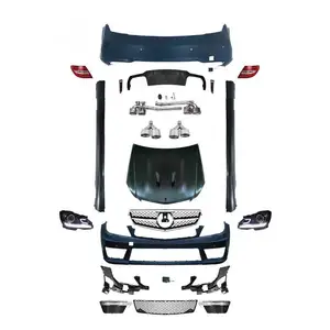 Karosserie-Kits für Mercedes Benz C-Klasse W204 C260 C200 C300 Modifizierte C63 AMG Front stoßstange mit Grill Hecks toß stangen sätze 2011-2014