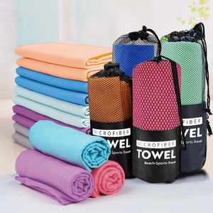 Serviette de plage absorbante portable pour le camping et les sports, serviette en microfibre personnalisée en gros - Product Image 1
