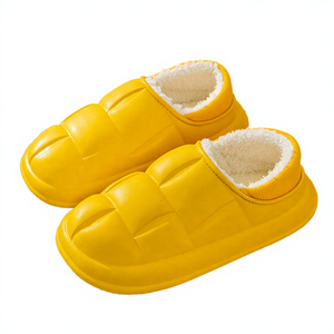 New Indoor Trend All-Match Winter Warm Moon <b>Shoes</b> Comfortable Fleece-Lined Plush for Non-Slip EVA <b>Soft</b> Fur Solid Color Toe - Product Image 4