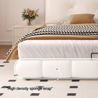 Nouvelle arrivée Lit de couchage bon marché au design moderne avec dossier confortable Prix de gros Lit king rembourré avec rangement personnalisé