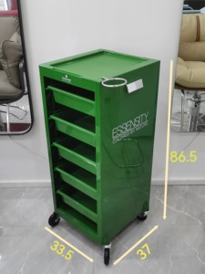 รถเข็นเก็บอุปกรณ์ทำผมสเตนเลสสตีลทันสมัยพร้อมล้อ สำหรับร้านเสริมสวย - Product Image 6