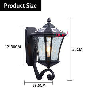 Wholesale Factory Price Modern Style Aluminum High Quality Solar Lantern Lamp Wall Mounted <strong>Vintage</strong> Outdoor Garden <strong>Light</strong> - Product Image 6