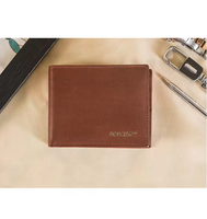 Dompet Lipat Dua Kulit Asli Dilindungi RFID untuk Pria, Tempat Kartu Tipis, Dompet Saku Dua Kompartemen, Hadiah Fashion