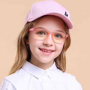Lunettes anti-lumière bleue pour enfants, vente en gros, logo personnalisé, montures optiques en gel de silice, lunettes bloquant la lumière bleue pour enfants - Product Image 1