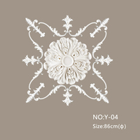 Y-04 Guanyu Haute Qualité Style Français Installation Rapide PU Plafond Roses Écologique Polyuréthane Sûr pour Hôtels Paintable