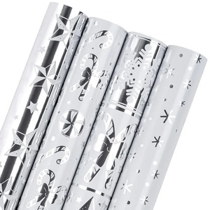 Custom Eco-Friendly Recyclable Christmas-Themed Metallized <b>Wrapping</b> <b>Paper</b> Roll 30 Inch Single Sided Coated Packaging <b>Paper</b> - Product Image 1