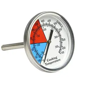 Grote Wijzerplaat 80Mm Roestvrijstalen Sonde Pizza Bbq Temperatuurmeter Barbecue Fornuis Roker Oven Thermometer