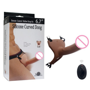 Điều khiển từ xa thực tế Silicone rung dây đeo trên Dương vật giả rỗng với khai thác cho nam giới đồ chơi tình dục - Product Image 2