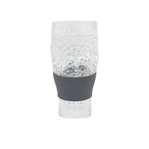 New products Hot Sell Big Volume Freezer Gel Chiller Double Wall Plastic tumbler cold Coffee Mugs Double Wall Gel Frosty