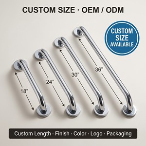 อุปกรณ์เสริมห้องน้ำโรงแรม OEM ผลิตจากสแตนเลส 18-8 ราวจับสำหรับผู้พิการในอ่างอาบน้ำ ราวจับติดผนังเพื่อความปลอดภัย - Product Image 2