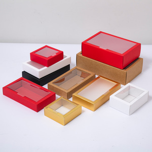 Bulk Ready Stock Top and Bottom Gift Boxes, Various Sizes & Multiple Paper Materials Optional, Clear Window Packaging Box