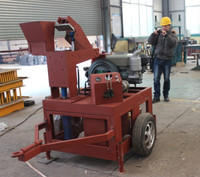 Machine à briques en terre cuite diesel hors réseau WT1-20, presse à briques hydraulique durable pour travaux ruraux