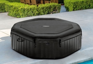 <span class=keywords><strong>INTEX</strong></span> 28458 & 28462 Puresap Onyx noir octogone disponible bain à remous <span class=keywords><strong>gonflable</strong></span> ensemble en tailles de 4 et 6 personnes - Product Image 4