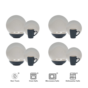 ชุดเซรามิกสโตนแวร์เคลือบรีแอกทีฟสีเบจอ่อนสไตล์โมเดิร์นขายดี ชุดเซรามิกครัวระดับพรีเมียม ชุดแก้วกาแฟเซรามิก ชุดอาหารเย็น - Product Image 4