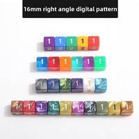 Vente en gros de dés à six faces transparents en acrylique écologique durable de 16 mm, à bords droits, de couleur unie, pour jeux de dés